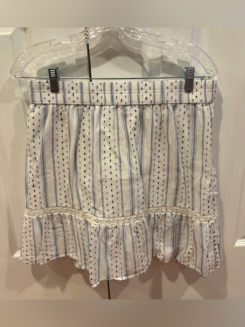 LOFT Striped Flounce Skirt Size Medium